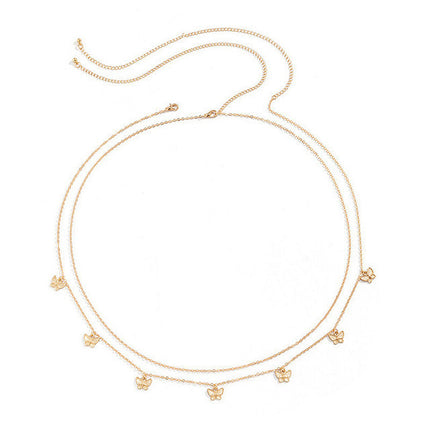 Mini Butterfly Pendant Waist Chain Elegant Waist Belly Chain