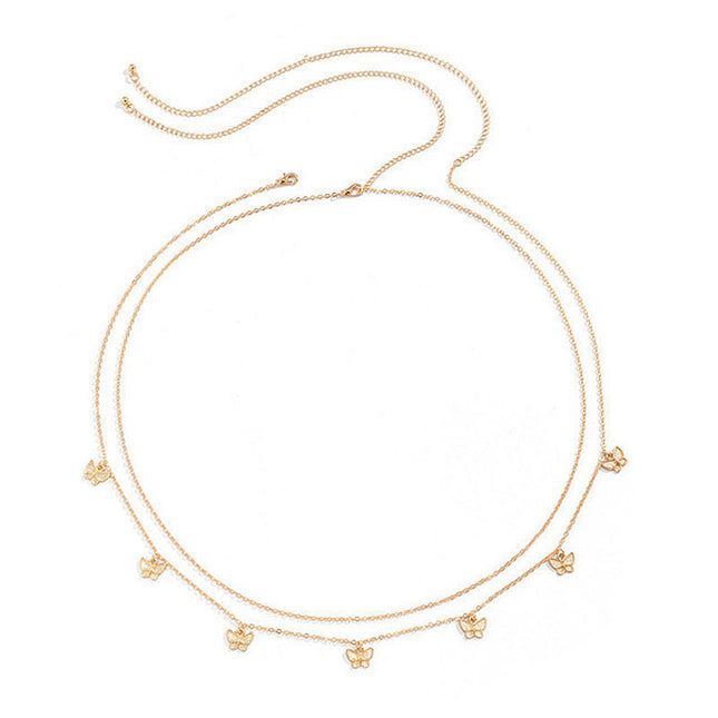 Mini Butterfly Pendant Waist Chain Elegant Waist Belly Chain