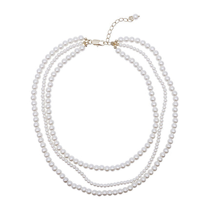 Multi-layer Artificial Pearl Beaded Necklace - FASHION SHEGOODS LLC