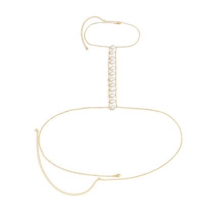 Sexy Pearl Chest Bikini Chain Fashion Jewelry Body Chain