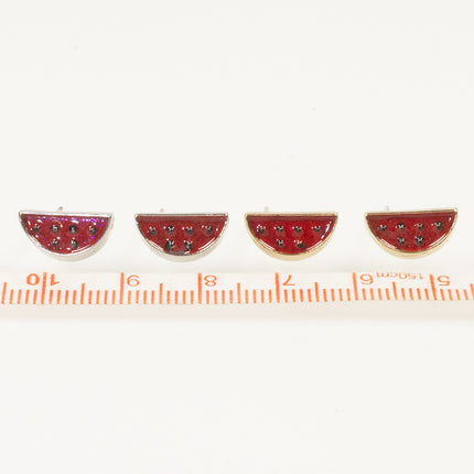 Red Enamel Fruit Watermelon Stud Earring