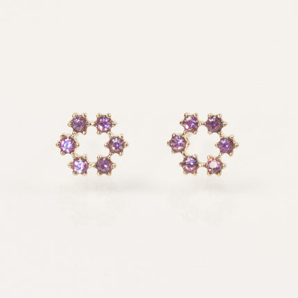 Rhinestone Ring Stud Earring