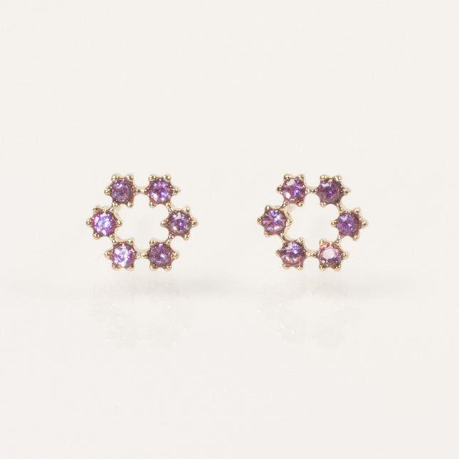 Rhinestone Ring Stud Earring