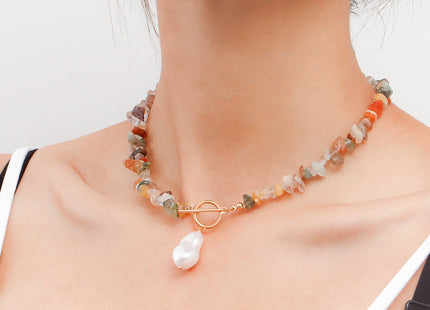 Natural Stone Bead Necklace