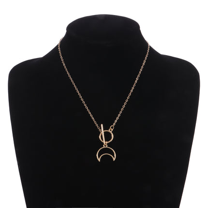 Moon Shape Pendant Necklace