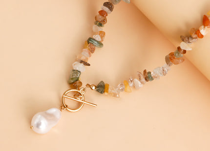 Natural Stone Bead Necklace