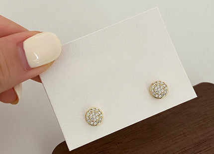 Geometric Round Full Rhinestone Earrings