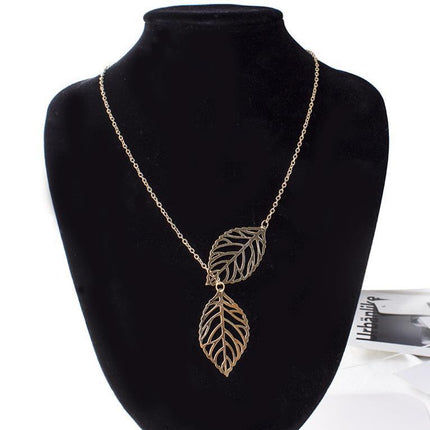 Two Leaves Leaf Necklaces