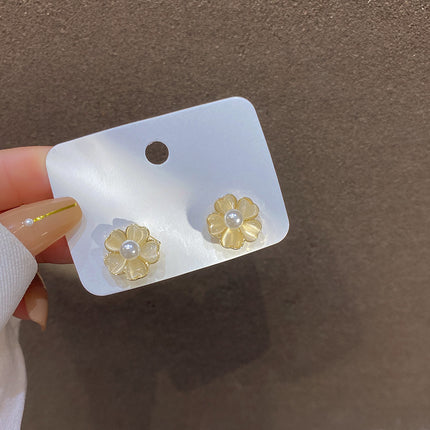 Opals Flowers Pearl Earrings - FASHION SHEGOODS LLC