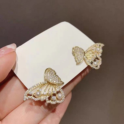 Hollow Butterfly Wing Earrings - FASHION SHEGOODS LLC