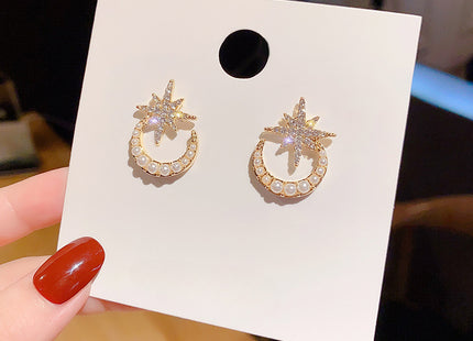 Moon Star Earrings Stud Earrings for Women